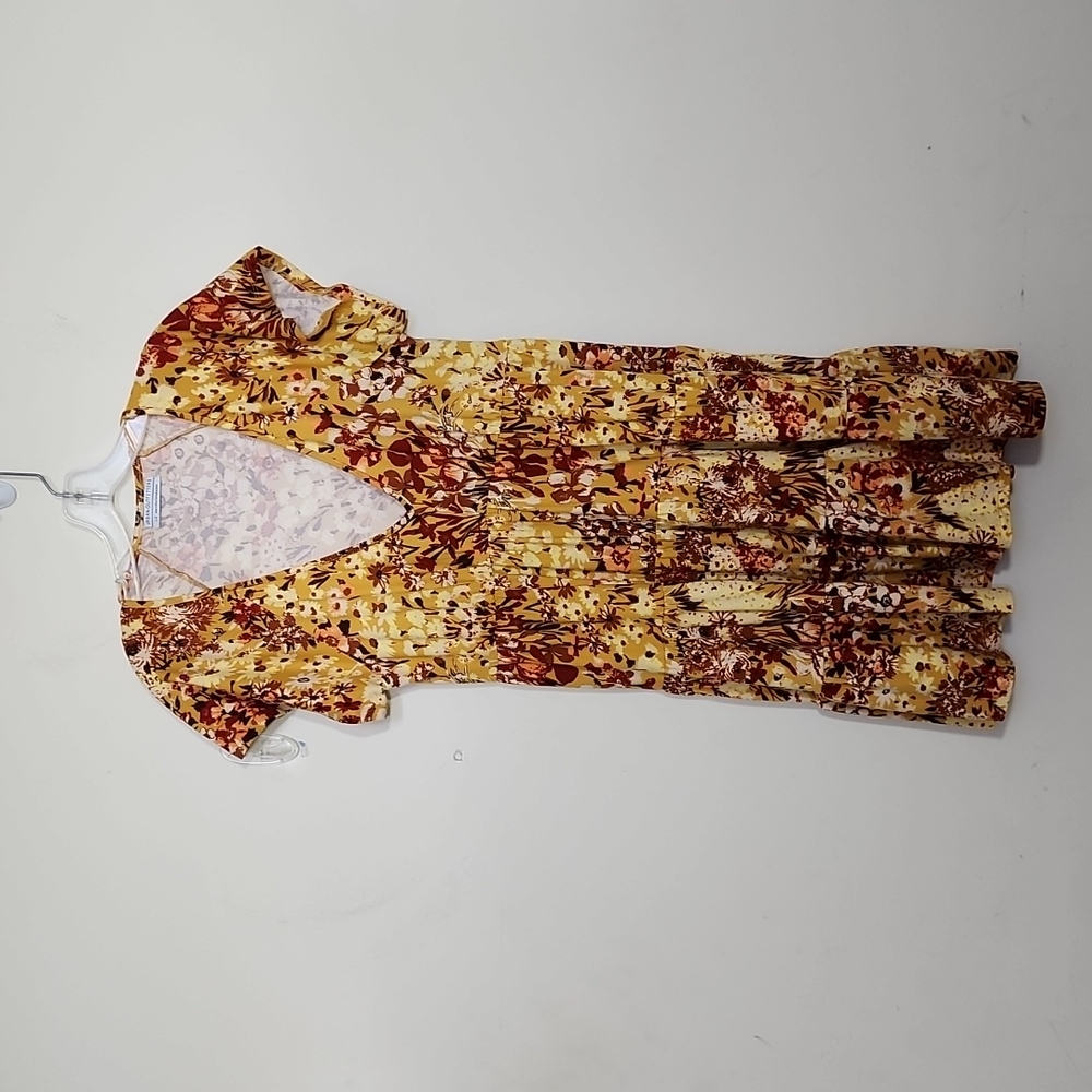 Urban Outfitters Floral Jersey Tiered Dress Size L